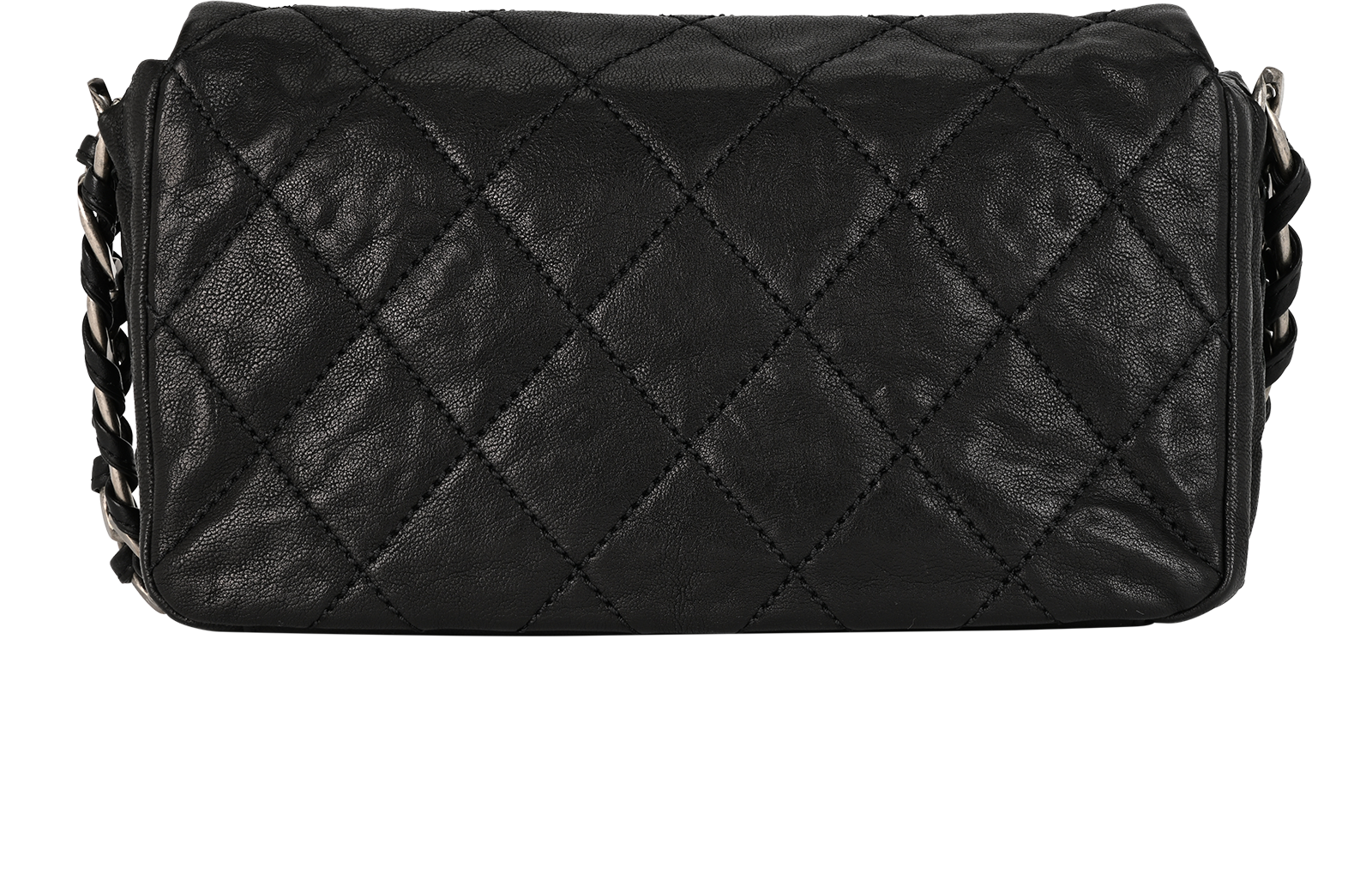 Chain Flap, &pound;1,500, Handbags, Black, Leather, Back view
